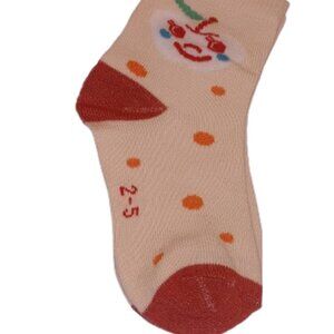 Kids Peach Polka Dot Socks – NWOT – Size 2–5